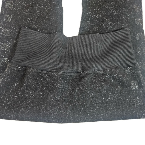 PINK Victorias Secret Active Leggings Womens XS Black Sparkle Gym Fitness Lounge - Picture 5 of 7